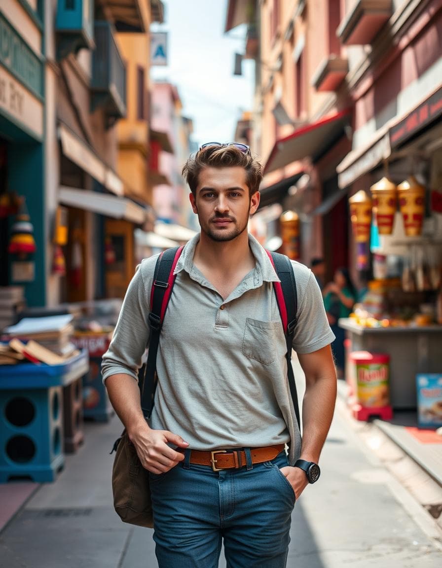 Filipe Pereira in the streets of Cadiz