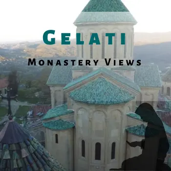 Gelati Monastery drone view