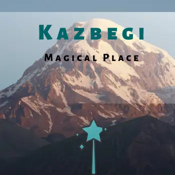 Kazbegi drone view